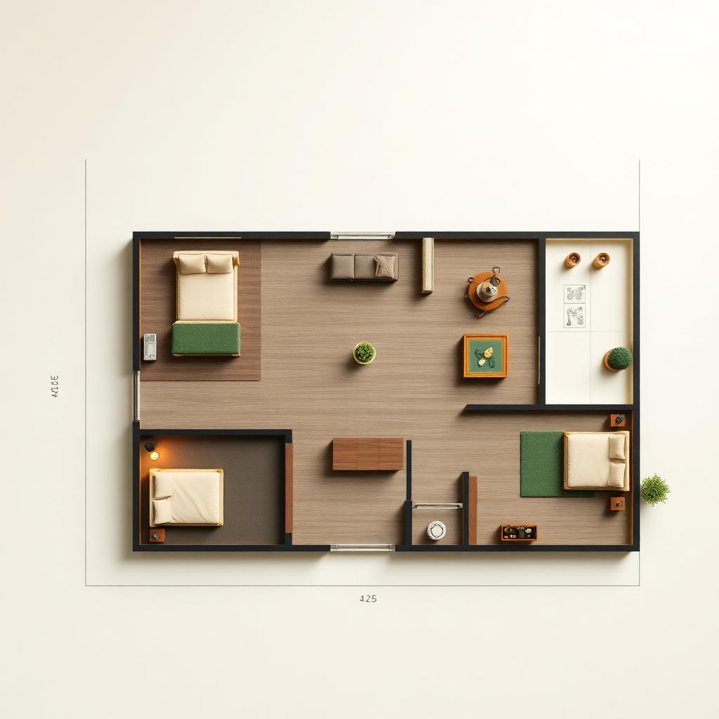 Representative apartment floor plan layout