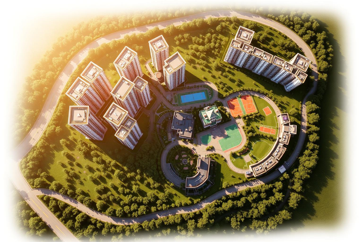 Indicative master plan layout of the township